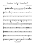 Beethoven Symphony No. 5, Movement III - Horn in F 1 (Transposed Part), Op. 67 mini preview