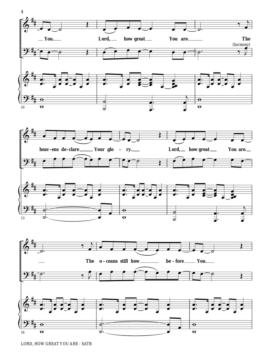 YOU ARE THE LIVING ONE, EASTER CANTATA by Gary Lanier for SATB Choir (Includes Score & Parts) 4-Part scores gallery preview page 6