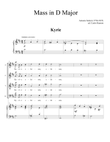 Mass in D Major (SATB)