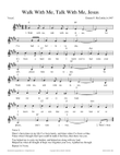 Walk With Me, Talk With Me Jesus