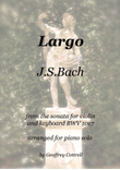 Largo by JS Bach arranged for piano