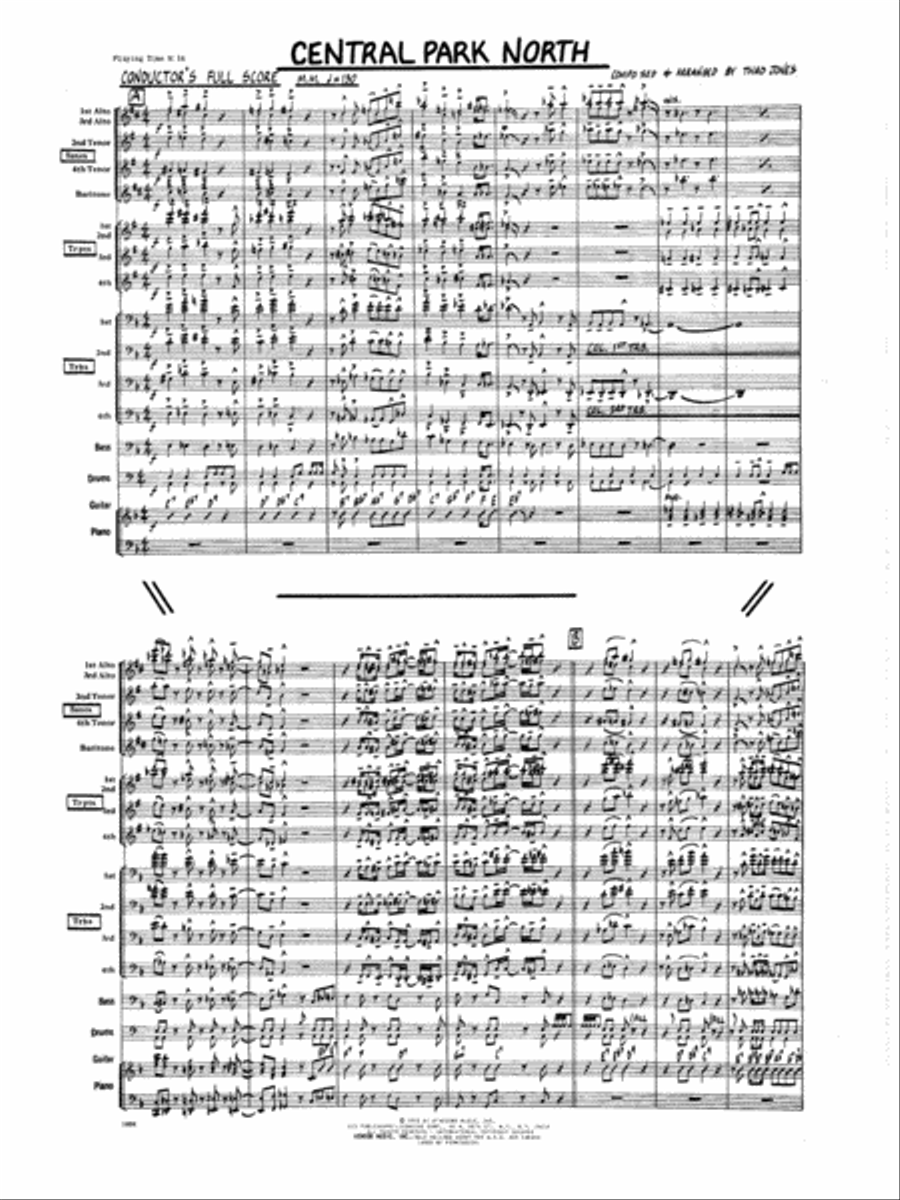 Central Park North - Full Score Jazz Ensemble scores gallery preview page 1
