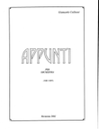 APPUNTI PER ORCHESTRA