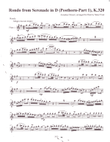 Flute quartet arrangement of Rondo from Serenade in D (Posthorn - part 1)