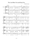 The Lord Bless You and Keep You, for SAB, a capella