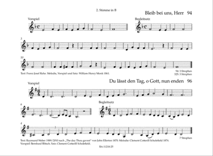 Blaserbuch zum Gotteslob (2nd part in B-flat) Voice scores gallery preview page 2