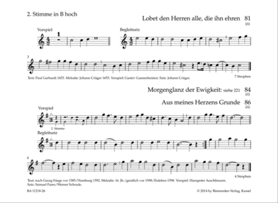 Blaserbuch zum Gotteslob (2nd part in B-flat high) High Voice scores gallery preview page 2