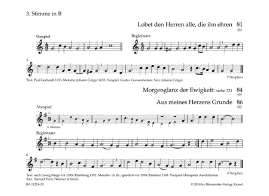 Blaserbuch zum Gotteslob (3rd part in C (violin clef)) Bass Clarinet scores gallery preview page 2