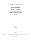 Abendsegen for Four-Part Mixed Choir, Oboe and String Orchestra (2012)