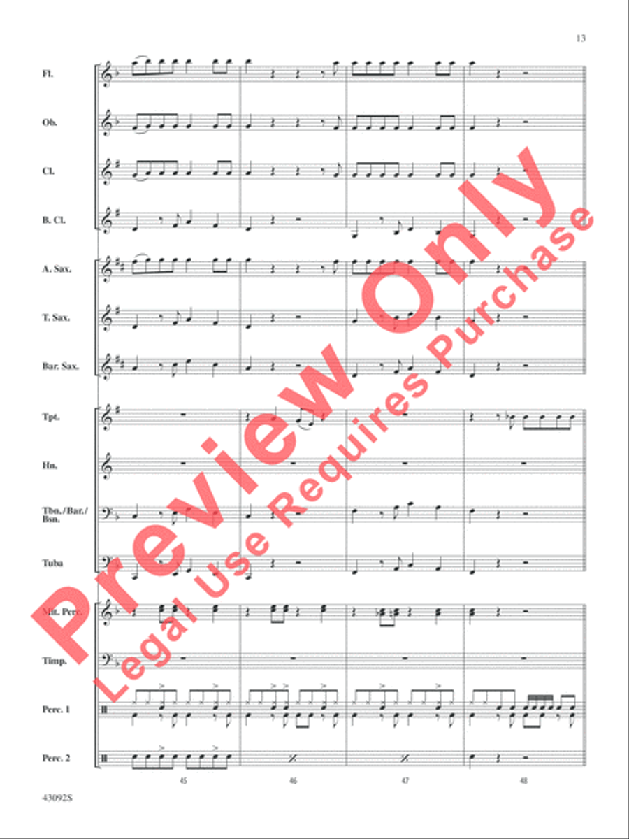 All About That Bass All About That Bass Concert Band scores gallery preview page 14
