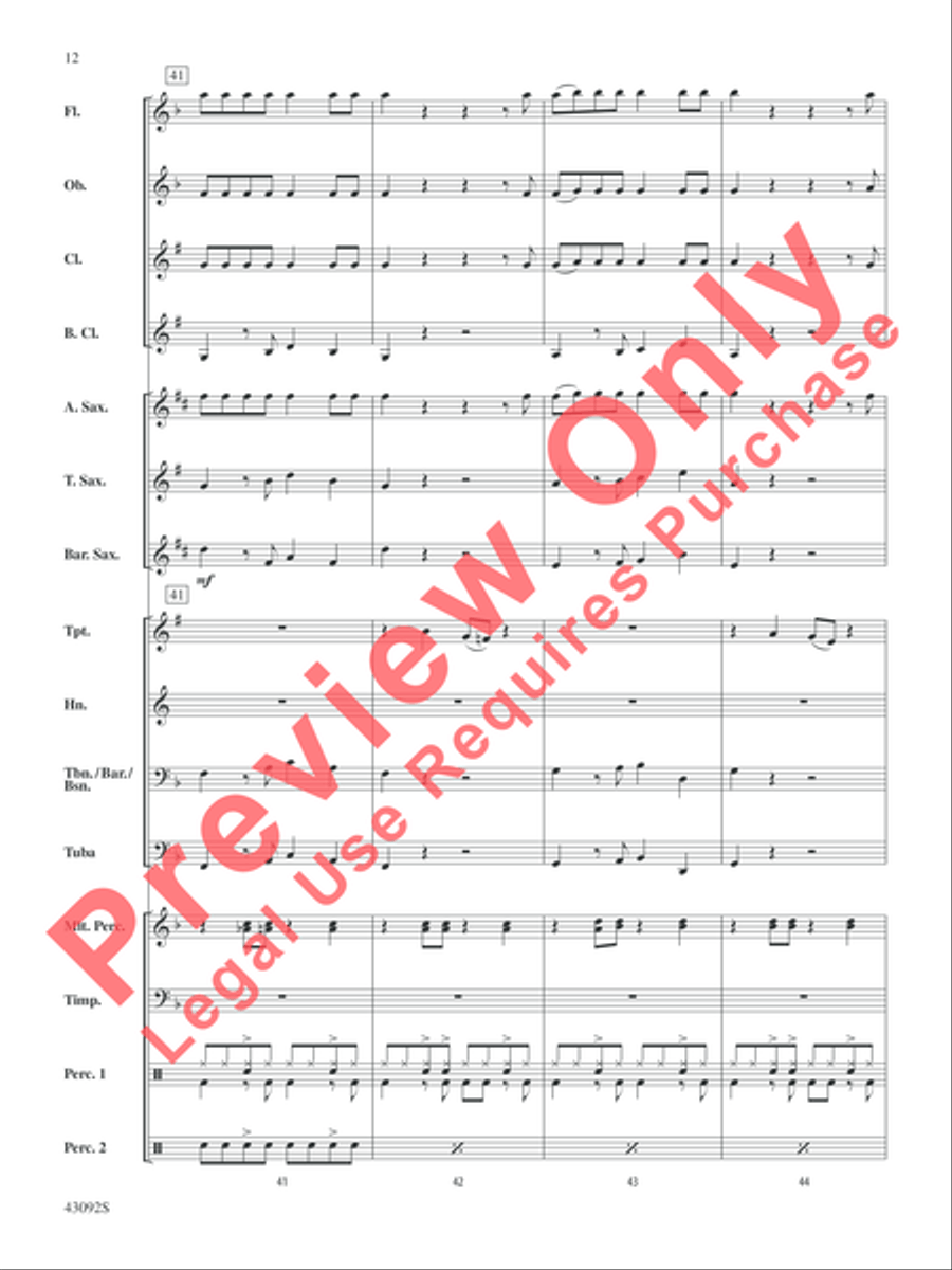 All About That Bass All About That Bass Concert Band scores gallery preview page 13