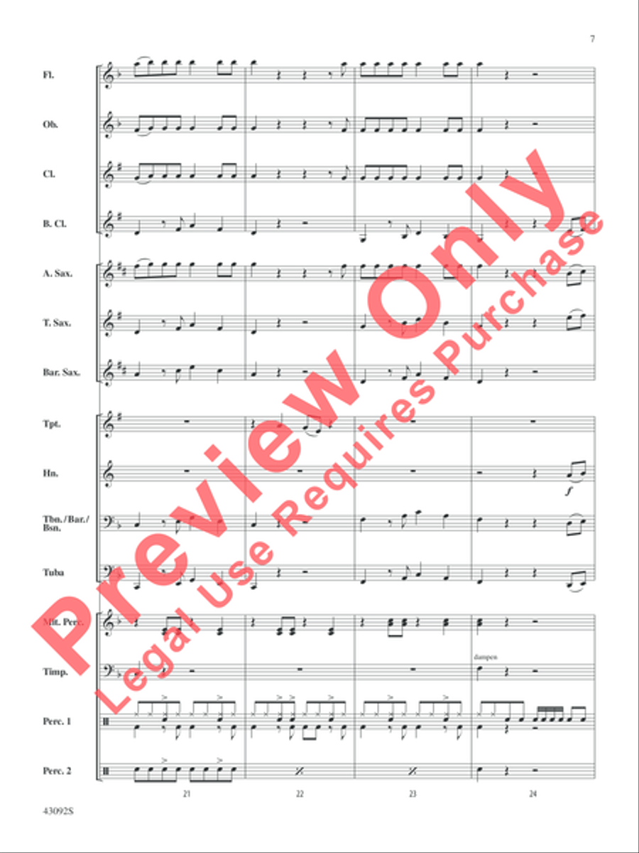 All About That Bass All About That Bass Concert Band scores gallery preview page 8