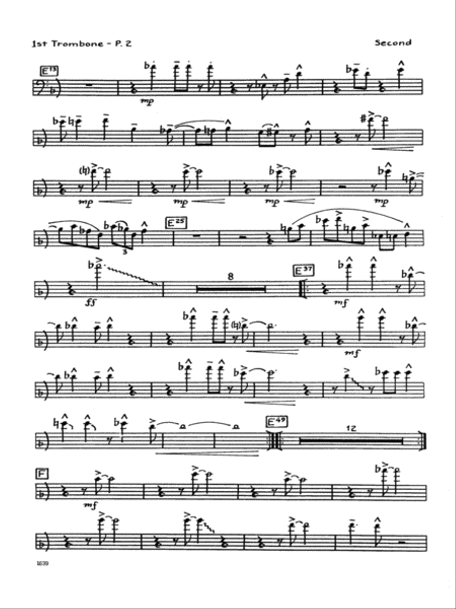 Second Race - 1st Trombone Jazz Ensemble scores gallery preview page 2