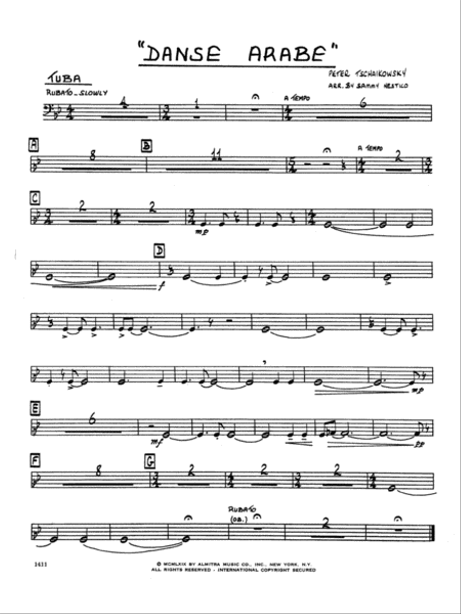 Danse Arabe - Tuba Tuba scores gallery preview page 1