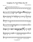 Beethoven Symphony No. 9, Movement I - Horn in F 1 (Transposed Part), Op. 125 mini preview