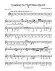 Beethoven Symphony No. 9, Movement I - Horn in F 2 (Transposed Part), Op. 125 mini preview