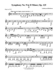 Beethoven Symphony No. 9, Movement I - Horn in F 4 (Transposed Part), Op. 125 mini preview