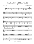 Beethoven Symphony No. 9, Movement II - Horn in F 2 (Transposed Part), Op. 125 mini preview