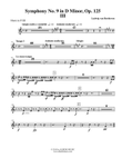Beethoven Symphony No. 9, Movement III - Horn in F 3 (Transposed Part), Op. 125 mini preview
