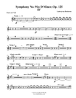Beethoven Symphony No. 9, Movement IV - Horn in F 3 (Transposed Part), Op. 125 mini preview