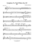 Beethoven Symphony No. 9, Movement IV - Horn in F 1 (Transposed Part), Op. 125 mini preview