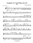 Beethoven Symphony No. 9, Movement IV - Horn in F 4 (Transposed Part), Op. 125 mini preview