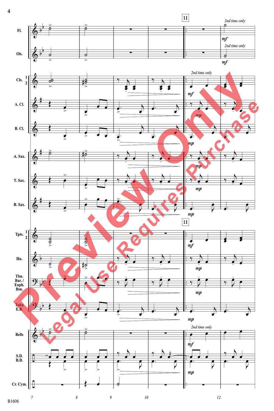 March of the Hyperion Guards Concert Band scores gallery preview page 4