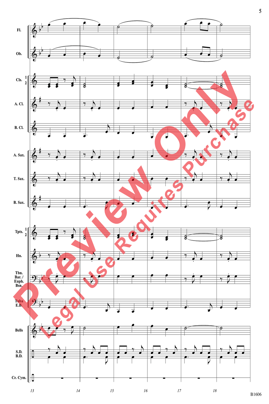 March of the Hyperion Guards Concert Band scores gallery preview page 5