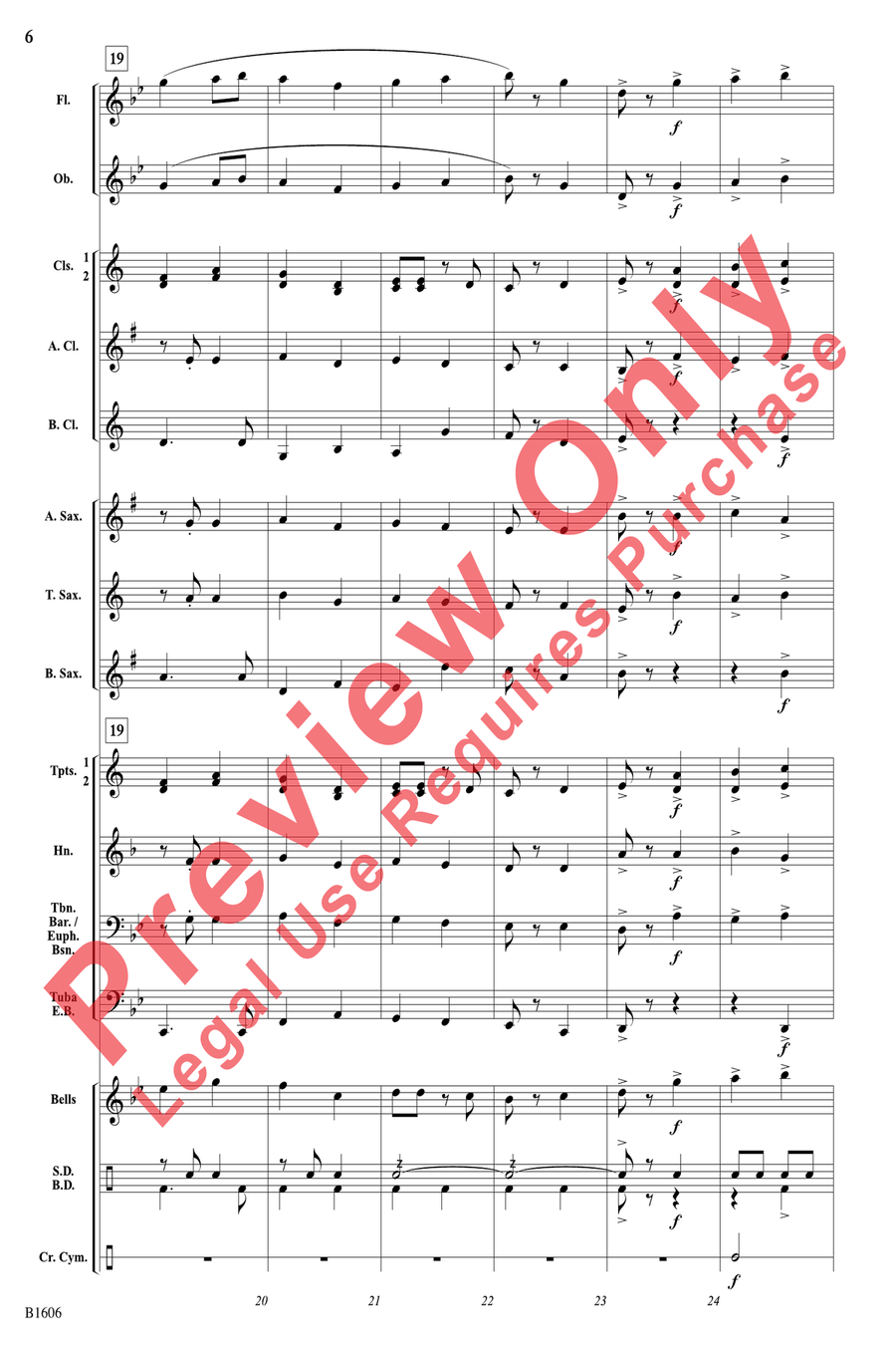 March of the Hyperion Guards Concert Band scores gallery preview page 6