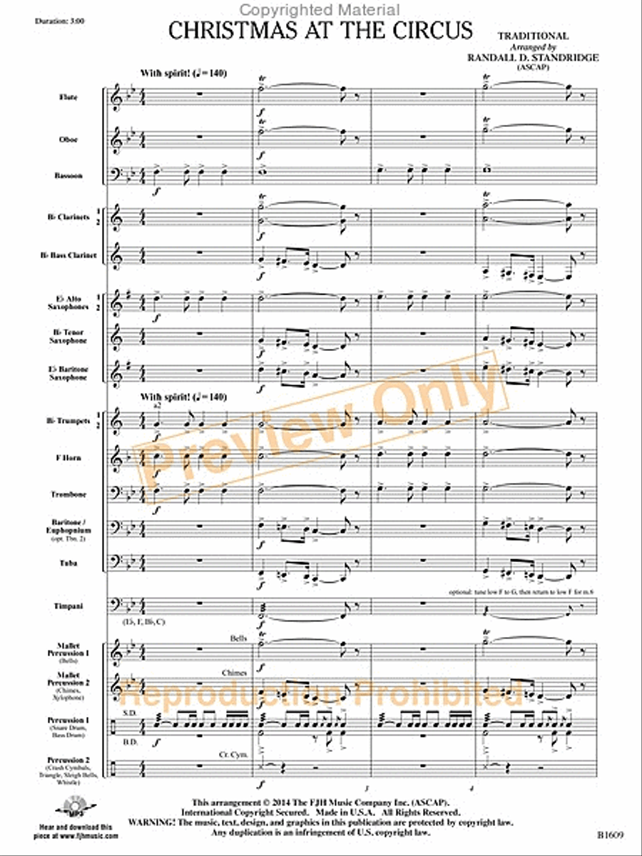Christmas at the Circus Christmas at the Circus Concert Band scores gallery preview page 28