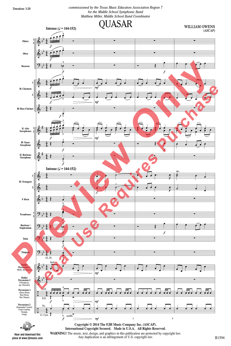 Quasar Quasar Concert Band scores gallery preview page 3