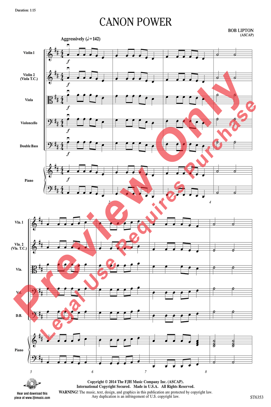 Canon Power String Orchestra scores gallery preview page 3