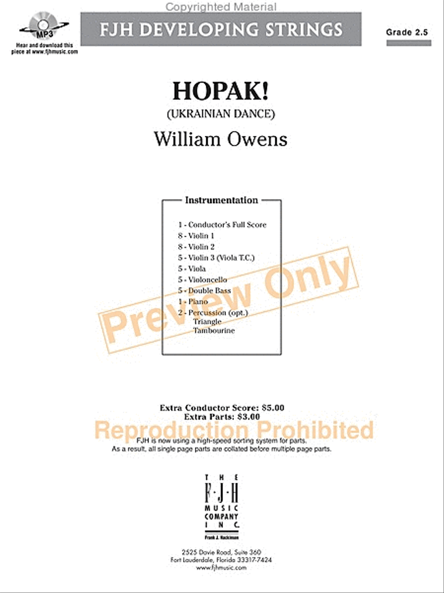 Hopak! Hopak! String Orchestra scores gallery preview page 14