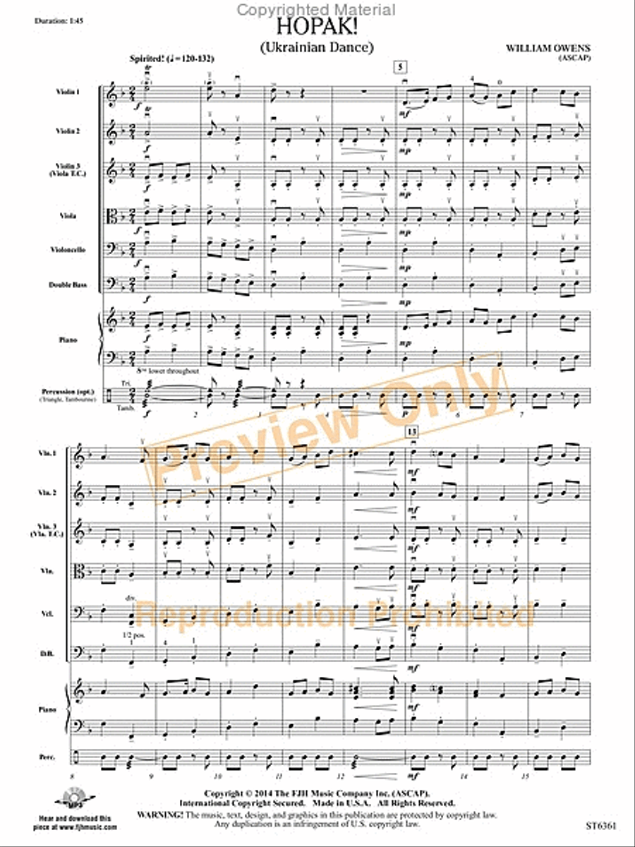 Hopak! Hopak! String Orchestra scores gallery preview page 16