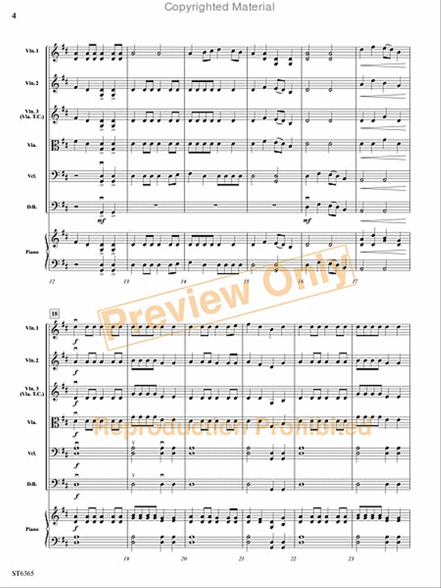 Perpetual Fiddle Motion String Orchestra scores gallery preview page 17