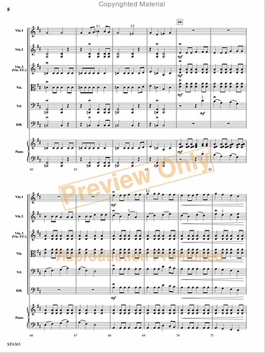 Perpetual Fiddle Motion String Orchestra scores gallery preview page 21