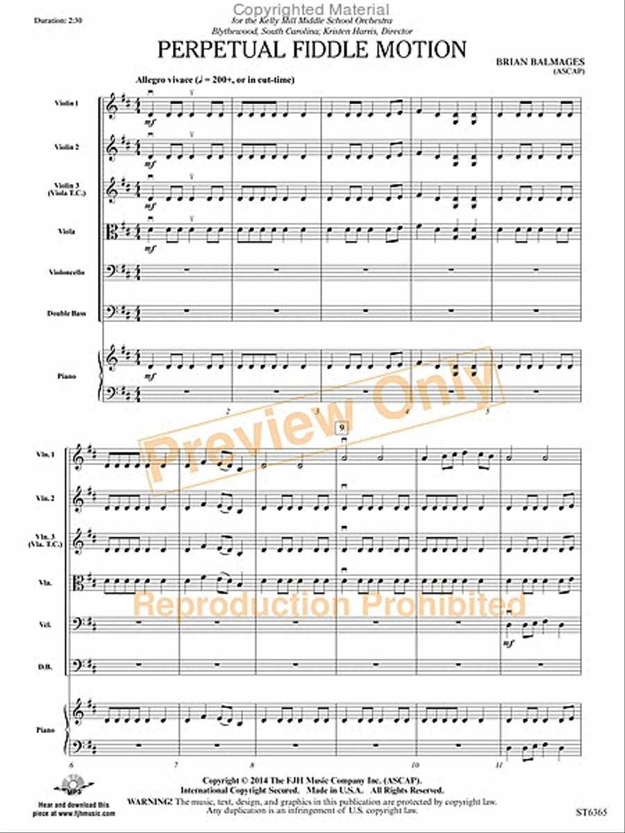 Perpetual Fiddle Motion String Orchestra scores gallery preview page 4