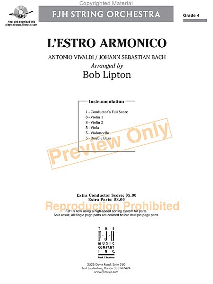 L'estro armonico L'estro armonico String Orchestra scores gallery preview page 14
