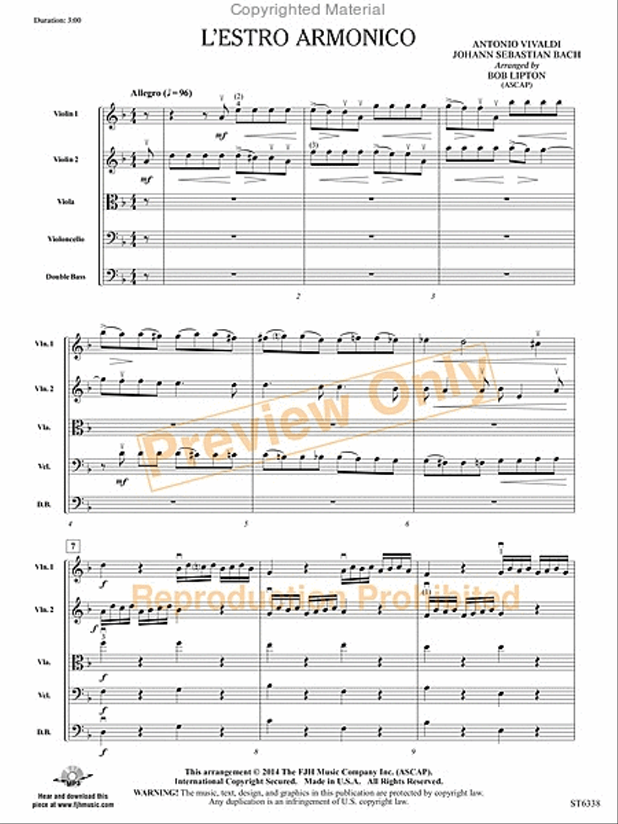 L'estro armonico L'estro armonico String Orchestra scores gallery preview page 16