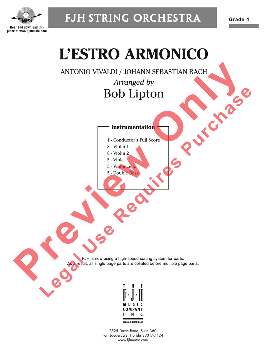 L'estro armonico L'estro armonico String Orchestra scores gallery preview page 2