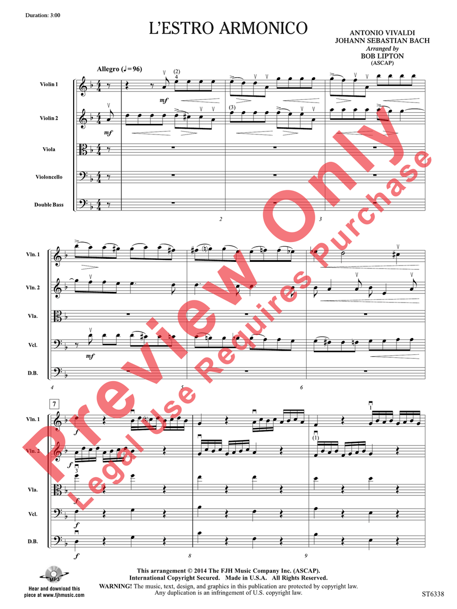 L'estro armonico L'estro armonico String Orchestra scores gallery preview page 4