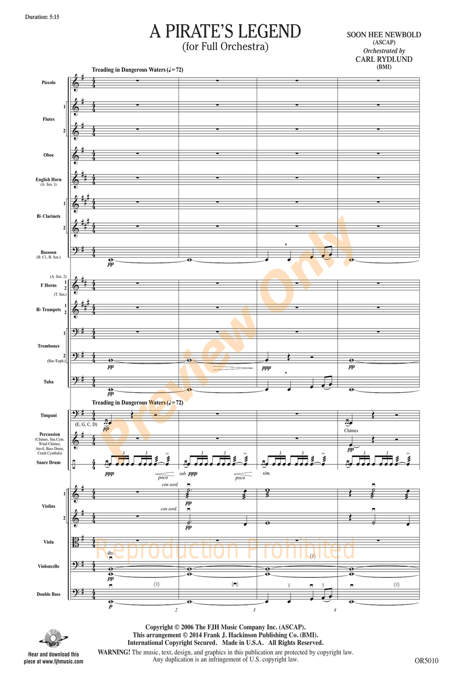 A Pirate's Legend Full Orchestra scores gallery preview page 3