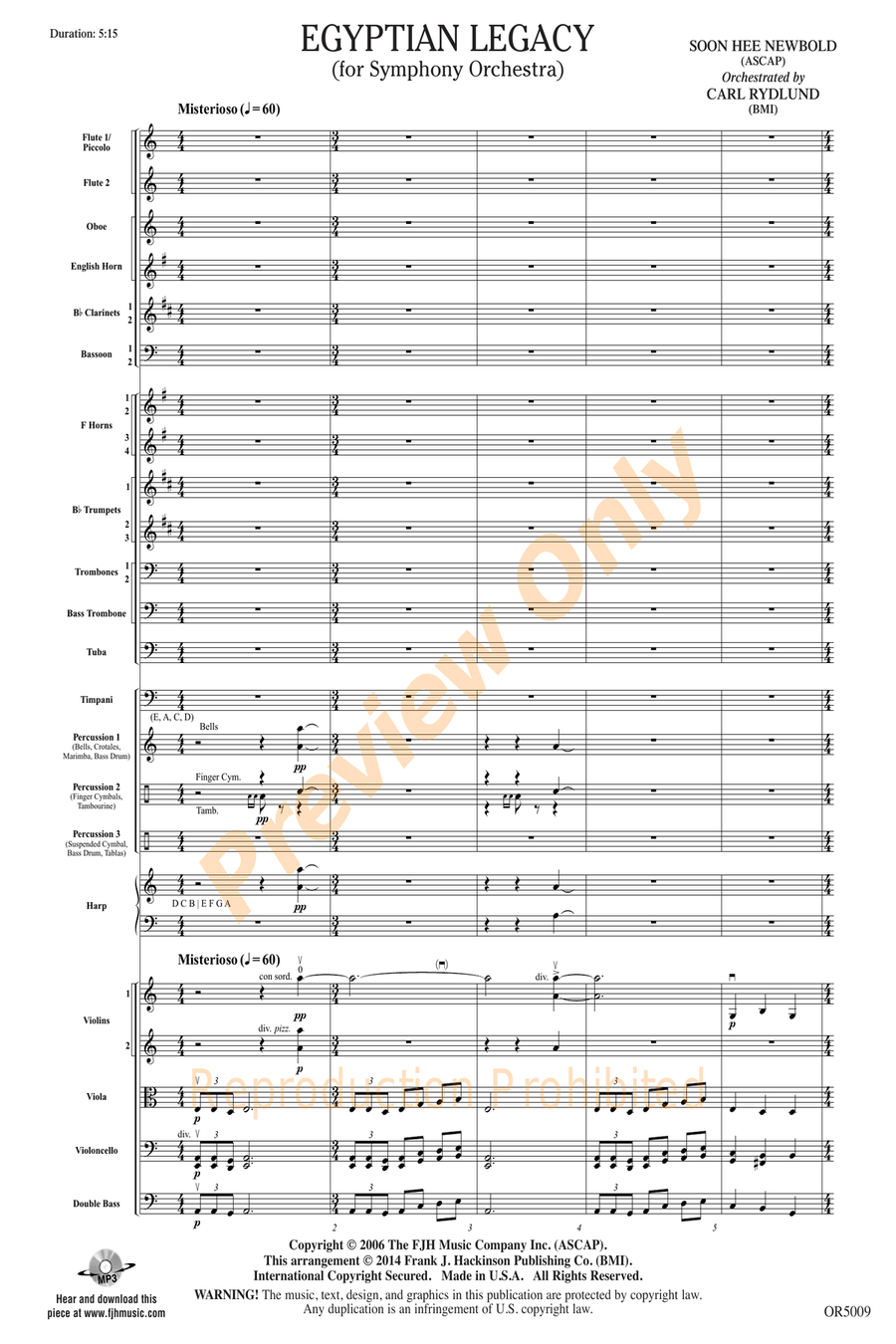 Egyptian Legacy Full Orchestra scores gallery preview page 3