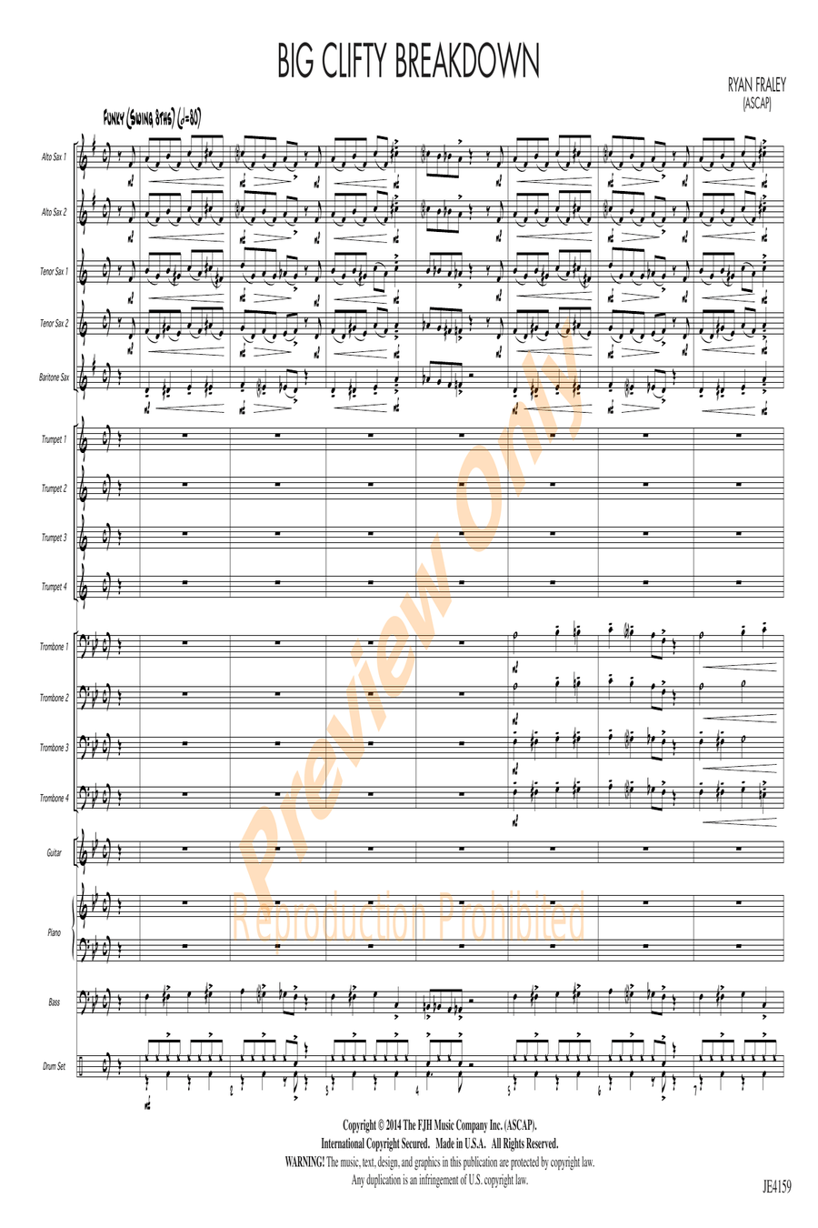 Big Clifty Breakdown Big Clifty Breakdown Jazz Ensemble scores gallery preview page 3