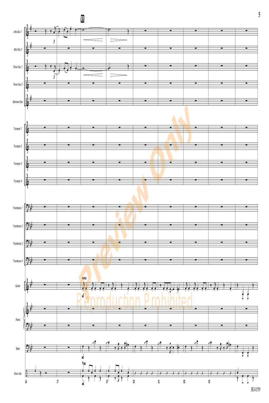 Big Clifty Breakdown Big Clifty Breakdown Jazz Ensemble scores gallery preview page 5