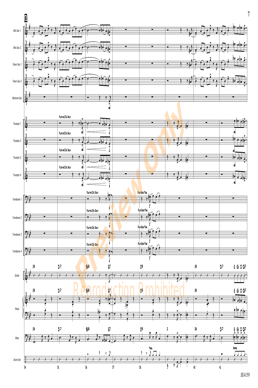 Big Clifty Breakdown Big Clifty Breakdown Jazz Ensemble scores gallery preview page 7