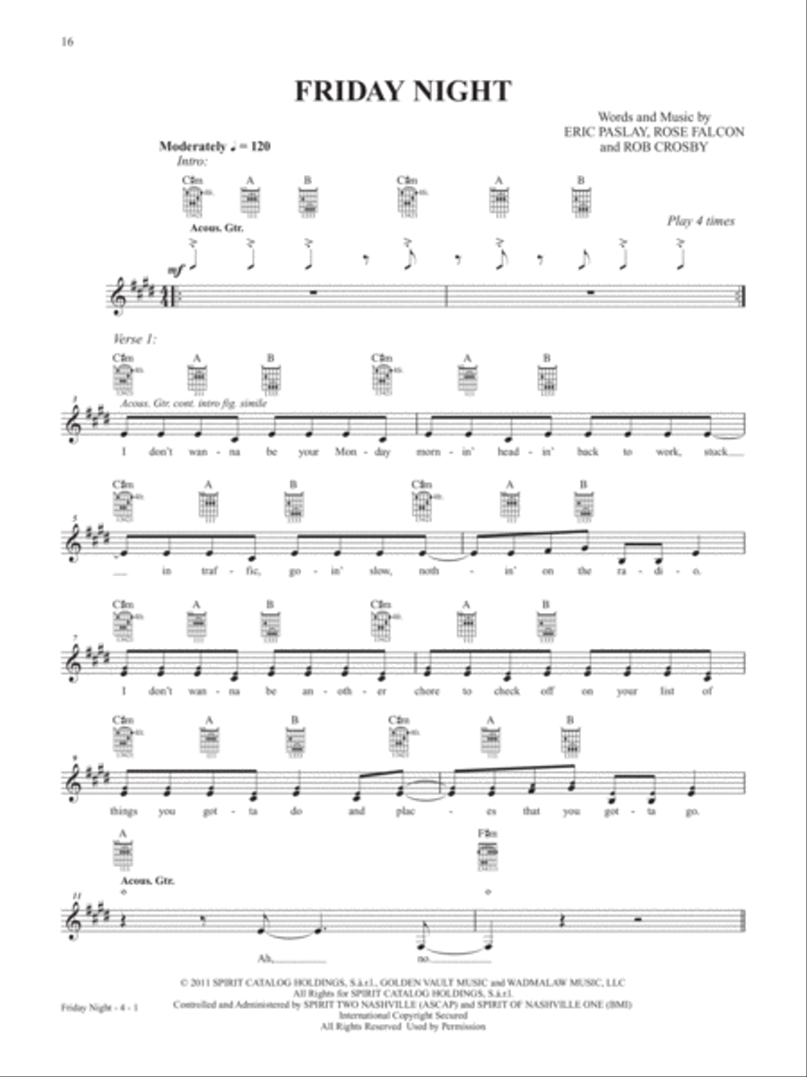 Eric Paslay Electric Guitar scores gallery preview page 4