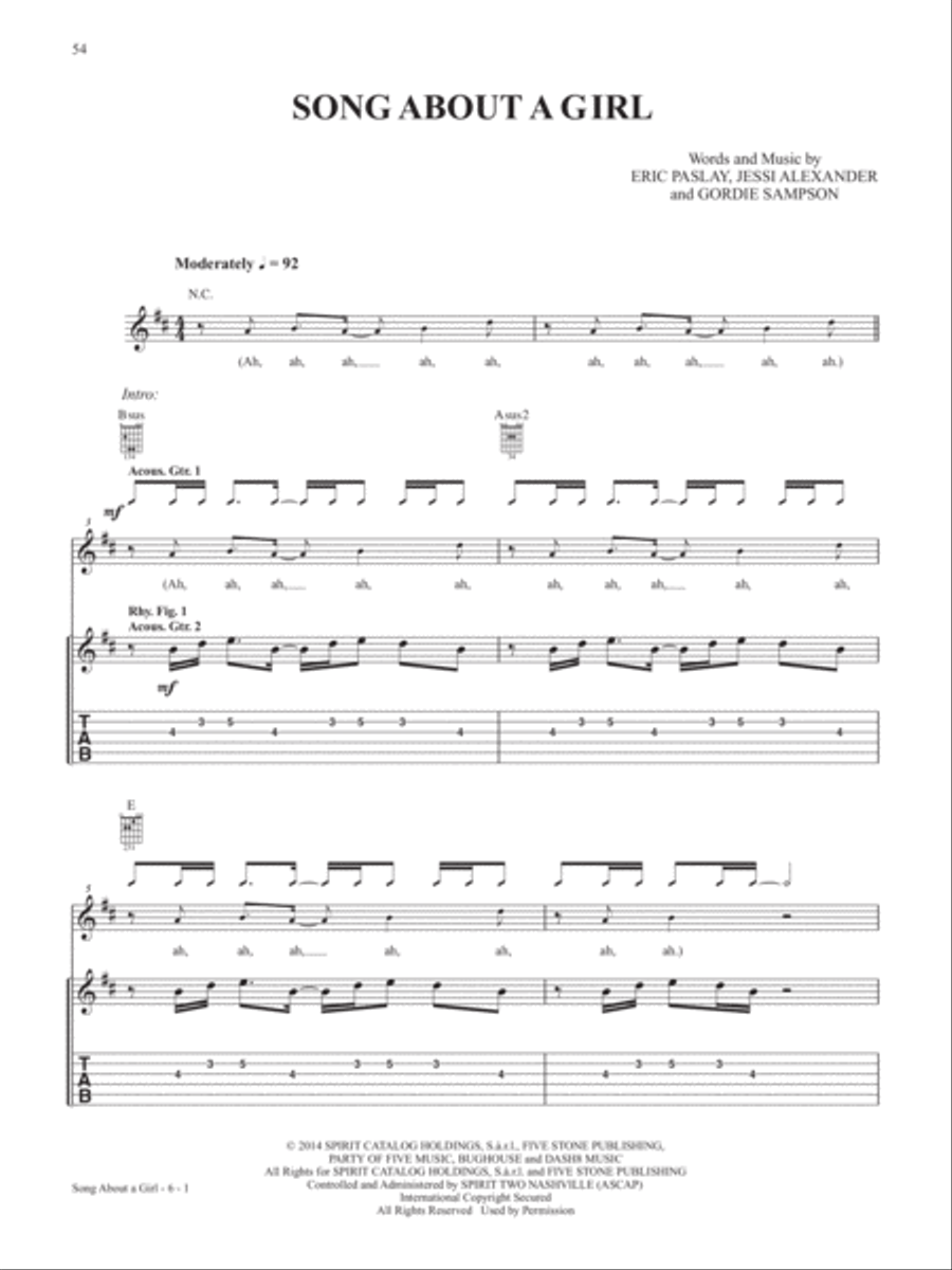 Eric Paslay Electric Guitar scores gallery preview page 5