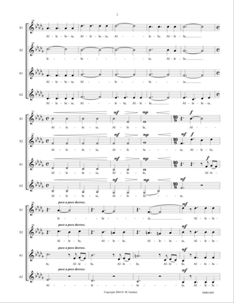 Fanfare Alleluia (SSAA - Unaccompanied)