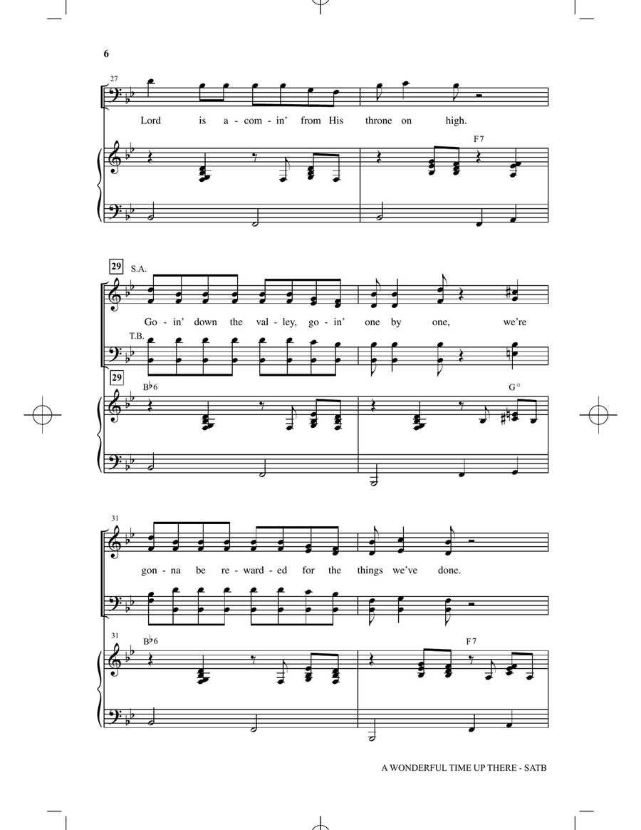 A Wonderful Time Up There (Everybody's Gonna Have A Wonderful Time Up There) 4-Part scores gallery preview page 4